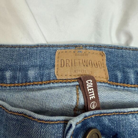 DRIFTWOOD Colette Embroidered Cropped Jeans Released Hemline Boho Women’s Sz 28 - Picture 8 of 13